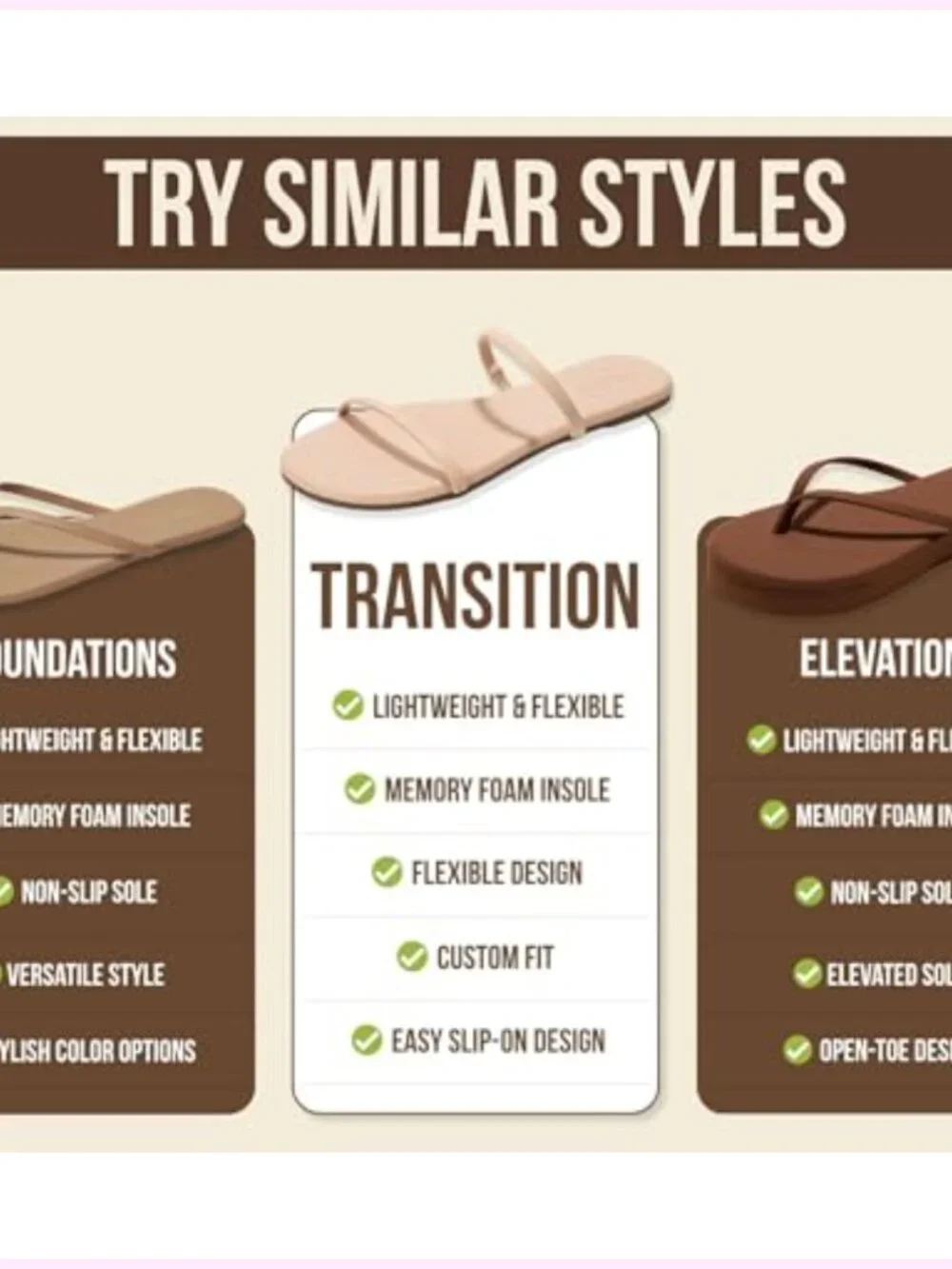 Memory Foam Eco-Crafted Leather Flip Flops Sandals